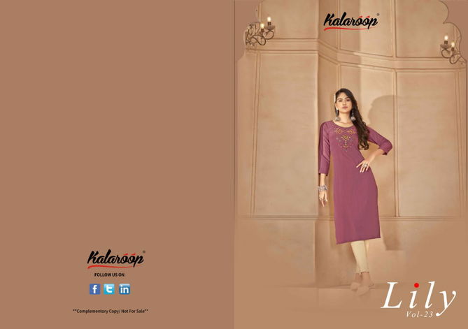 Kajree Lily Vol 23 Daily Wear Wholesale Designer Kurtis Catalog